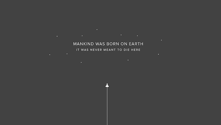 mankind was born on Earth text, Interstellar (movie), HD wallpaper