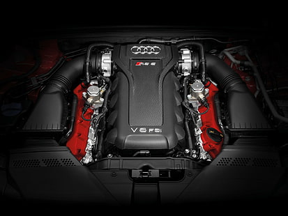 Audi Engine Carbon Fiber RS6 HD, รถยนต์, ออดี้, เครื่องยนต์, คาร์บอน, ไฟเบอร์, rs6, วอลล์เปเปอร์ HD HD wallpaper