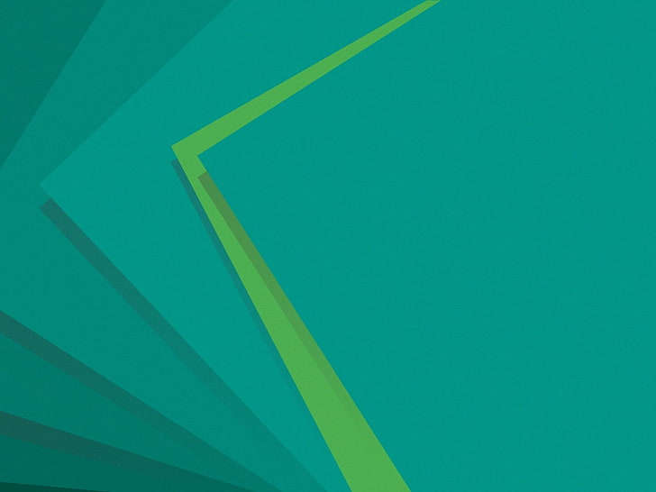 carta da parati digitale blu e verde, stile materiale, Android L, Sfondo HD