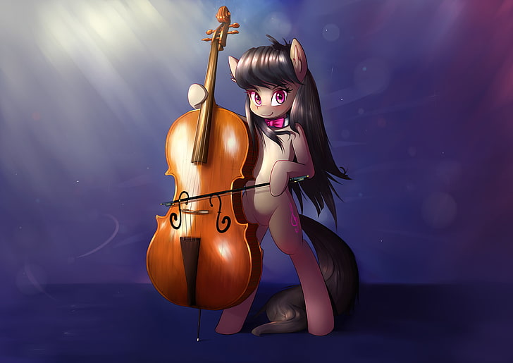 Моето малко пони, mlp: fim, Octavia, цигулка, HD тапет