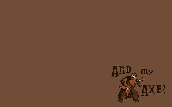 and my axe! text, minimalism, humor, The Lord of the Rings, Gimli, artwork, HD wallpaper