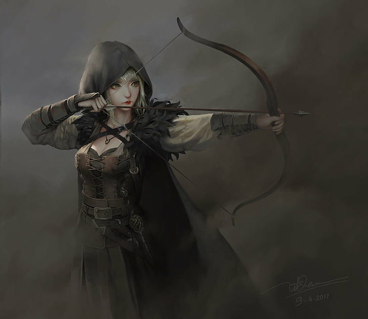 archer, fantasy Art, warrior, HD wallpaper