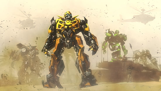 Ilustrasi Transformer Bumblebee, Transformers, Bumblebee, Wallpaper HD HD wallpaper