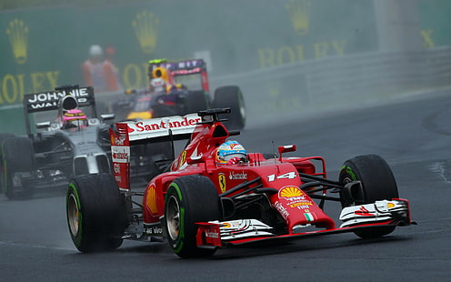 Fernando Alonso in der Formel 1, rotes und schwarzes Go-Kart, Alonso, Fernando, Formel 1, Champion, HD-Hintergrundbild HD wallpaper
