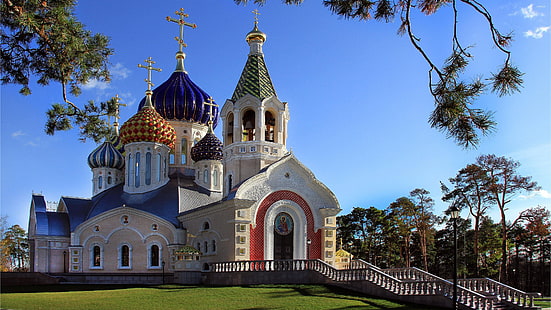 храм, православна църква, православна, църква, купол, HD тапет HD wallpaper