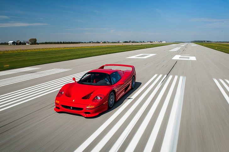 Ferrari, Ferrari F50, Mobil, Mobil Merah, Mobil Sport, Supercar, Kendaraan, Wallpaper HD