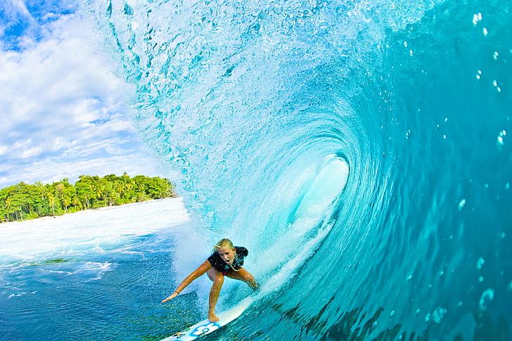ekstrim, samudra, laut, selancar, surfer, selancar, ombak, Wallpaper HD