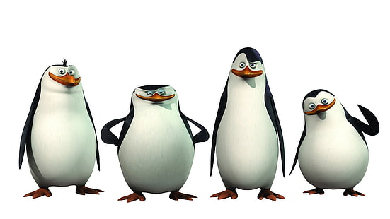 Pingüinos de Madagascar, películas, películas animadas, pingüinos, animales, Fondo de pantalla HD HD wallpaper