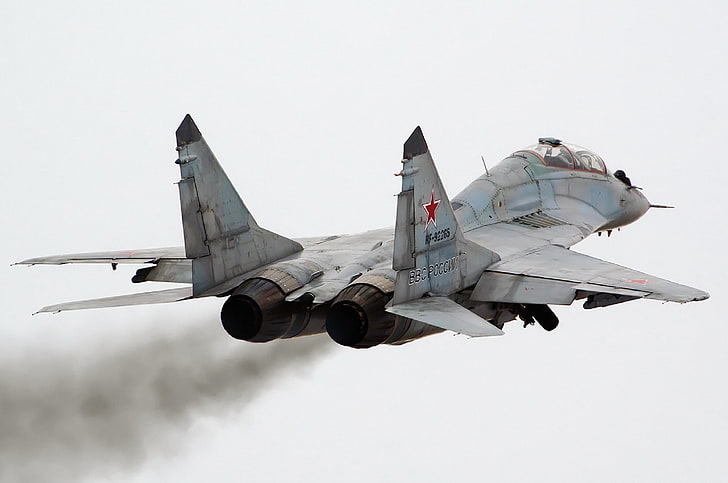 Mikoyan Gurevich Mig 29, beyaz savaş uçağı, Uçaklar / Uçaklar, Mikoyan, uçak, HD masaüstü duvar kağıdı
