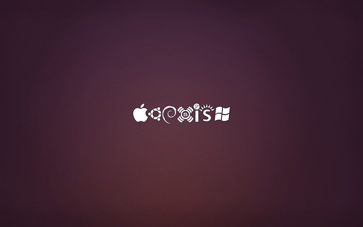 минимализм, операционная система, логотип, HD обои