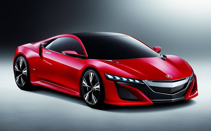 Acura Nsx concept red car, Acura, Concept, Red, Car, HD wallpaper