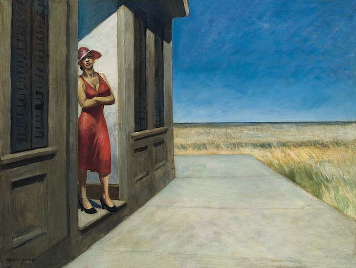 Edward Hopper, 1955, South Carolina Morning, HD papel de parede