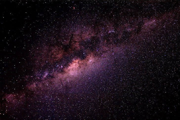 purple and black solar system wallpaper, stars, galaxy, mlechny way, Nochnoe the sky, HD wallpaper