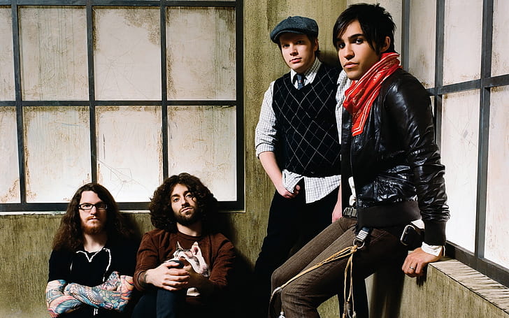 Fall Out Boy, rock band photo, rock band, men, bys, dude, guys, HD wallpaper