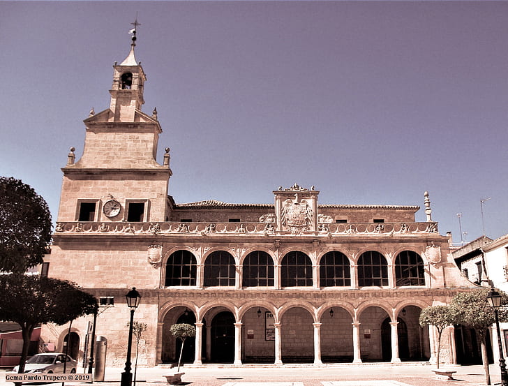 Man Made、Architecture、Building、Castilla la Mancha、Cuenca、Spain、Town Hall、 HDデスクトップの壁紙
