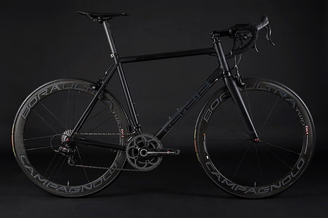 black road bicycle, bicycle, carbon fiber , road, wheels, HD wallpaper HD wallpaper