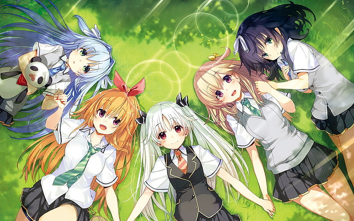 anime girls, schoolgirl, HD wallpaper