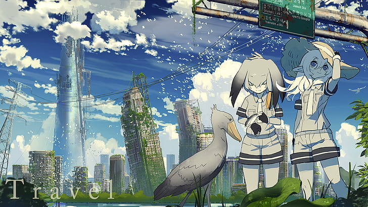 Anime, Kemono Friends, Shoebill (Kemono Friends), HD wallpaper