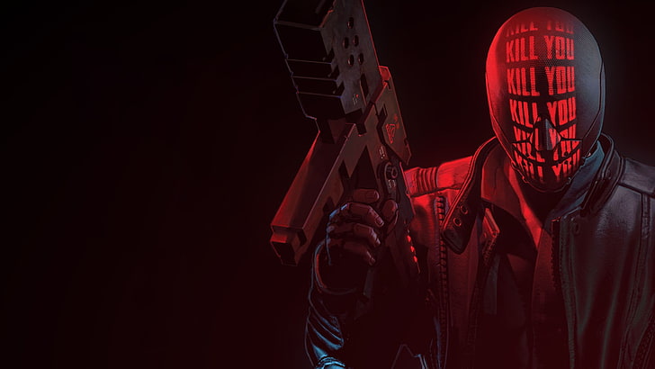 postać męska z tapetą karabinu, RUINER, broń, pistolet, czerwony, gry wideo, Tapety HD