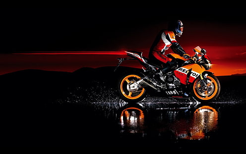 honda biker motocykle repsol honda racing hsv010 super gt motorsports 1920x1200 Motocykle Honda HD Sztuka, Honda, motocyklista, Tapety HD HD wallpaper