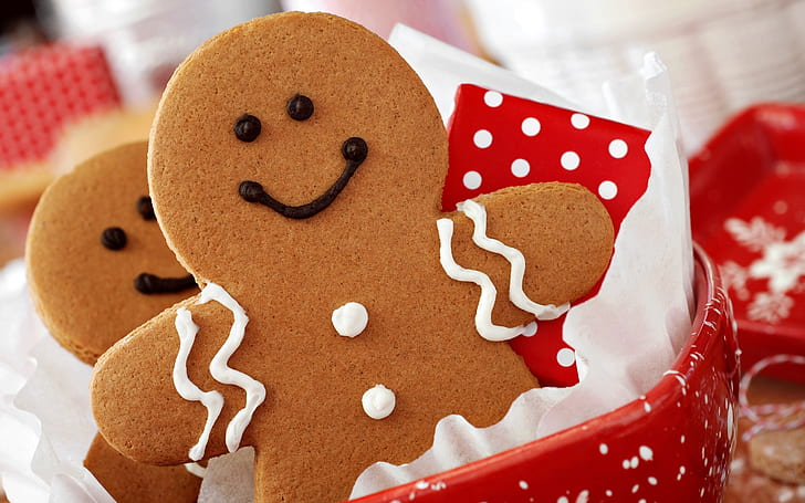 Jul- och nyårskakor, kakor, julsötsaker, sötsaker för nyår, HD tapet