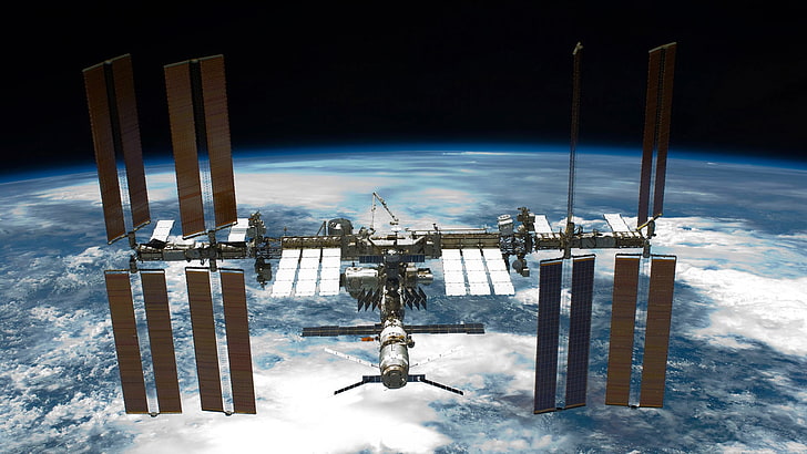 space, Earth, space station, ISS, HD wallpaper