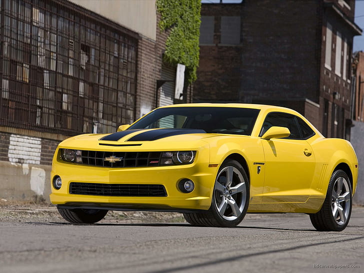 ChevroletC amaro Transformers Special Edition, amarelo e preto chevrolet coupe car, edição especial, chevroletc, amaro, transformadores, carros, chevrolet, HD papel de parede