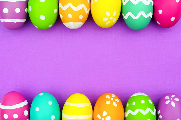 penuh warna, Paskah, latar belakang, musim semi, telur, Selamat Paskah, telur Paskah, Wallpaper HD