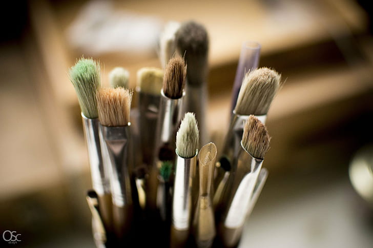 Blurred, makeup brush, HD wallpaper | Wallpaperbetter