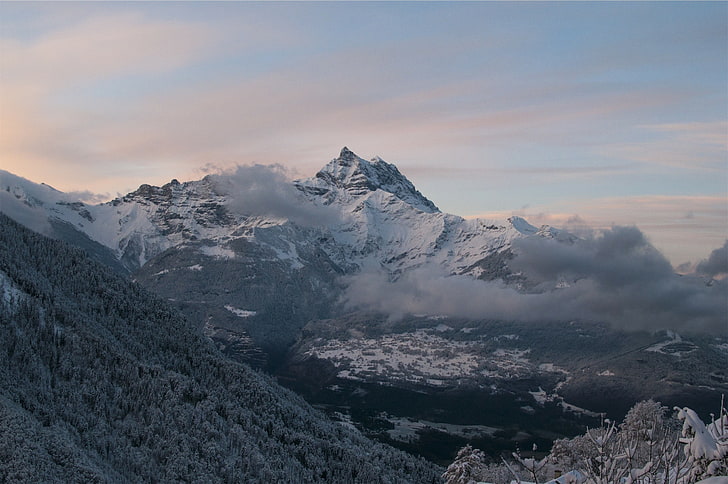schneebedeckte Berge, Berge, HD-Hintergrundbild