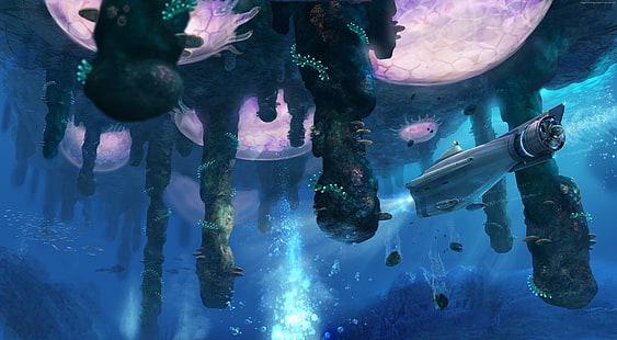 der Ozean, Insel, Kunst, Cyclops, Subnautica, Karalli, HD-Hintergrundbild HD wallpaper