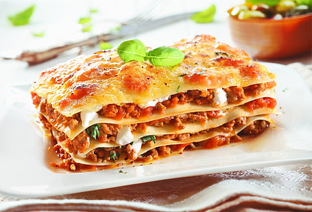 Essen, Lasagne, Pasta, HD-Hintergrundbild HD wallpaper