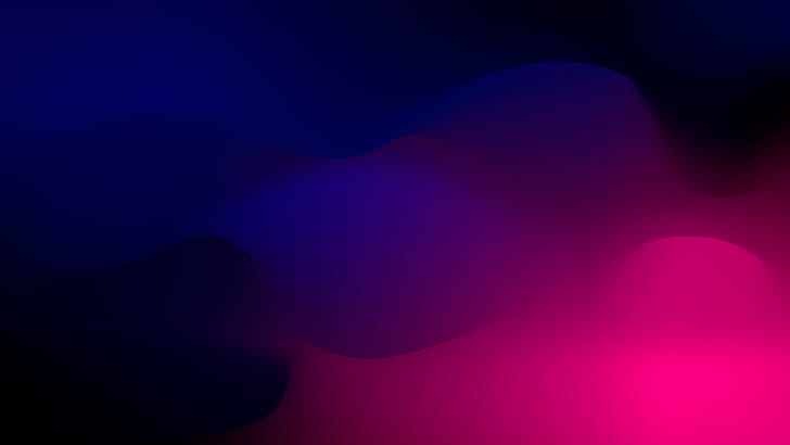 gradien, biru, merah muda, seni abstrak, Wallpaper HD