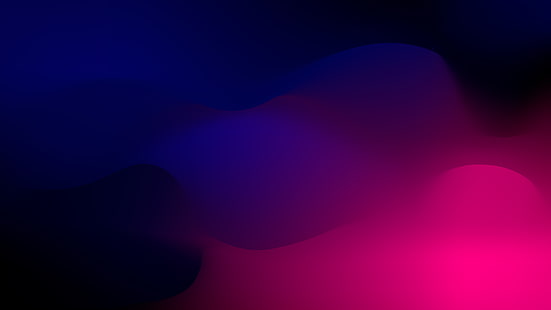 gradien, biru, merah muda, seni abstrak, Wallpaper HD HD wallpaper