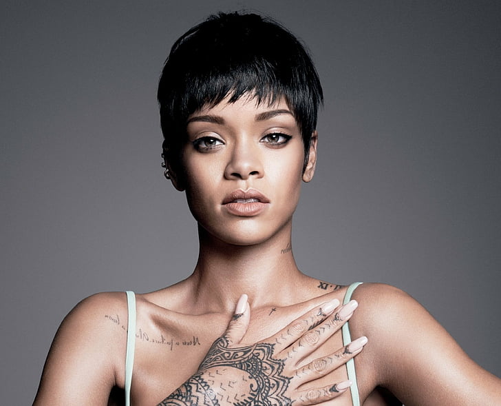 Singers, Rihanna, Brunette, Singer, Tattoo, HD wallpaper