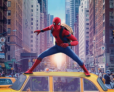Marvel Spider-Man Homecoming Wallpaper, City, Action, Fantasy, Heroes, Hero, Cars, Brooklyn, New York, Iron Man, year, Evil, Robert Downey Jr., EXCLUSIVE, MARVEL, Spider-Man, Avengers, DC Comics, Tony Stark, Peter Parker, Spiderman, Film, Spider-man, Sęp, Film, Przygoda, Budynki, Sci-Fi, TAXI, Columbia Pictures, Sony Pictures, Towers, EXTENDED, FULL, Homecoming, 2017, Tom Holland, Michael Keaton, Young man , Spider-Man: Homecoming, The Vulture, Adrian Toomes, Tapety HD HD wallpaper