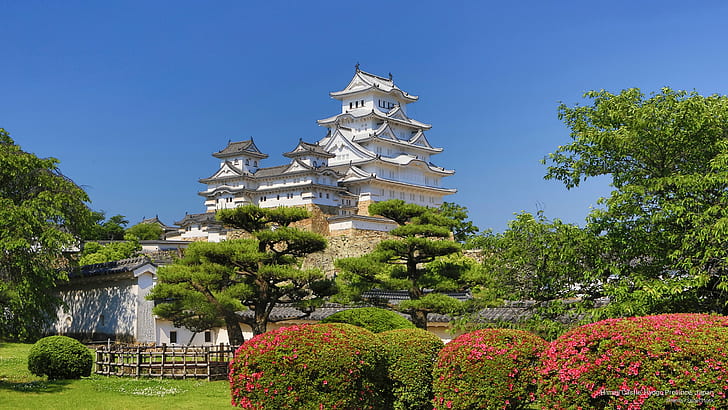 Zamek Himeji, prowincja Hyogo, Japonia, Azja, Tapety HD