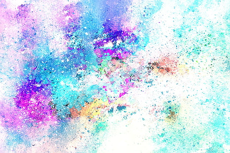 multicolored abstract painting, abstraction, spots, watercolor, art, light, HD wallpaper HD wallpaper