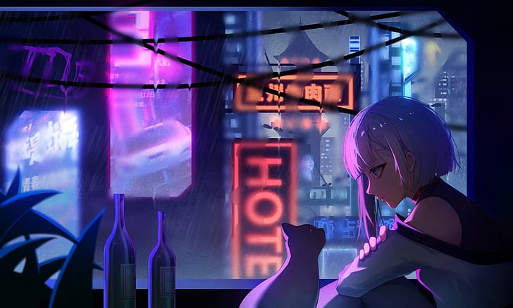 Cyberpunk: Edgerunners, Lucy (Cyberpunk: Edgerunners), Anime-Mädchen, HD-Hintergrundbild
