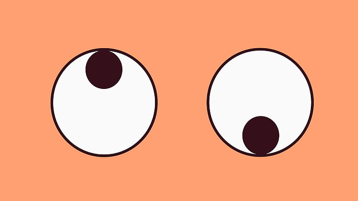 illustration de deux yeux, série Monogatari, Ononoki Yotsugi, minimalisme, Fond d'écran HD
