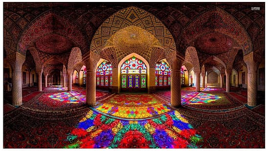 мечеть, ислам, иран, ириб, насир-аль-мульк, HD обои HD wallpaper