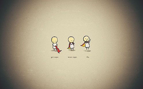 ilustração de varas de três pessoas simples humor humor minimalismo fundo simples, HD papel de parede HD wallpaper