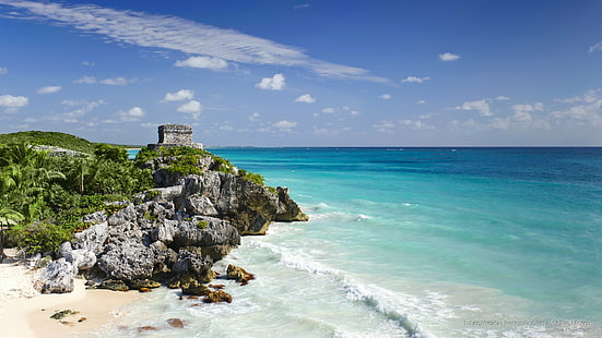 Тулум, полуостров Юкатан, Кинтанна Роо, Мексика, пляжи, HD обои HD wallpaper