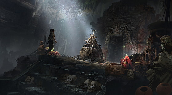 Shadow of the Tomb Raider, Tomb Raider 2018, видеоигры, концепт-арт, Tomb Raider, HD обои HD wallpaper