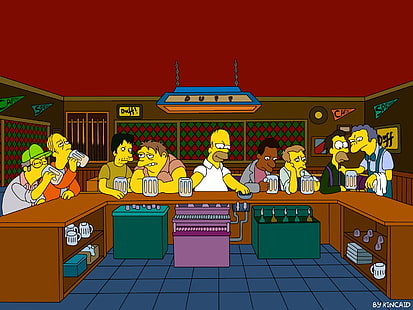 Simpsonowie, Homer Simpson, Moe Szyslak, Tapety HD HD wallpaper