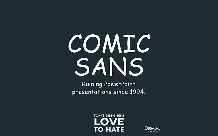 fondo gris con superposición de texto sin cómic, tipografía, humor, gris, fondo gris, Comic Sans MS, Fondo de pantalla HD