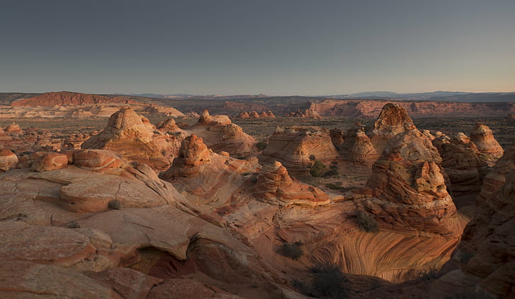 Grand Canyon, Cottonwood Cove, Sunrise, Grand Canyon, Coyote Buttes, South, Vermilion Cliffs National Monument, Arizona, desert, nature, landscape, scenics, uSA, sandstone, rock - Object, geology, canyon, eroded, red, utah, HD wallpaper