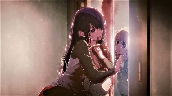  推しの子, blood, crying, anime girls, death, 星野 アイ, HD wallpaper HD wallpaper