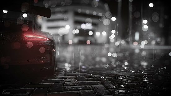 Need for Speed ​​(2015), รถยนต์, Need For Speed, ปอร์เช่, ปอร์เช่ 911 GT3 RS, ฝน, วิดีโอเกม, วอลล์เปเปอร์ HD HD wallpaper