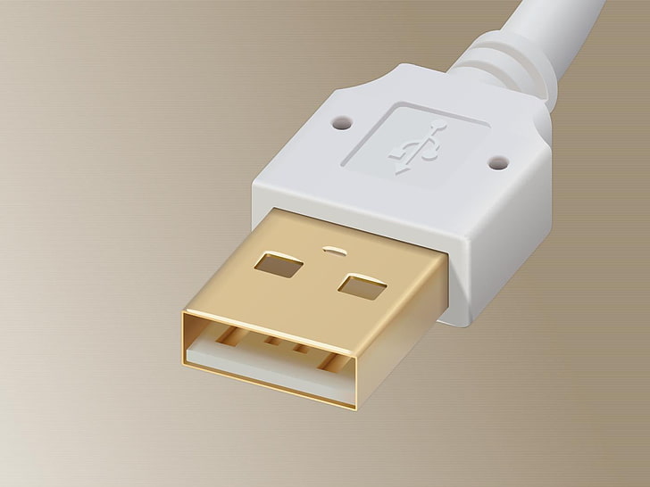 USB, white USB cable, Computers, Others, white, computer, usb, HD wallpaper